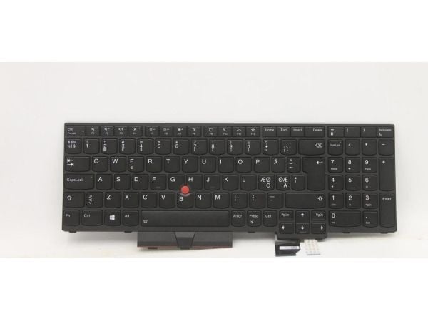 Transimage - Ersättningstangentbord för bärbar dator - med Trackpoint - bakgrundsbelyst - QWERTY - Nordisk - svart - för ThinkPad P15 Gen 1 20ST, 2...