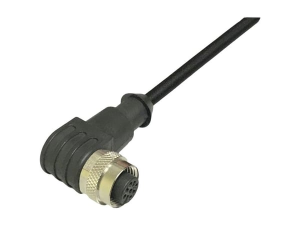 BKL Electronic 2702016 Sensor-/aktuatortillslutningskabel M12-koppling, vinklad 5 m, 4,5-pol (RJ) – 1 st