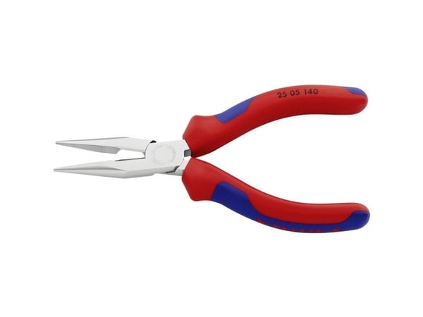 Knipex 25 05 140, Diagonal tang, Kromvanadiumstål, Plast, Blå, Rød, 140 mm, 111 g