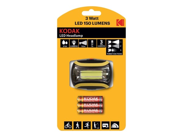 ![CDATA[Hode LED-lommelykt KODAK, 3 W, 150 lm, IP44]]