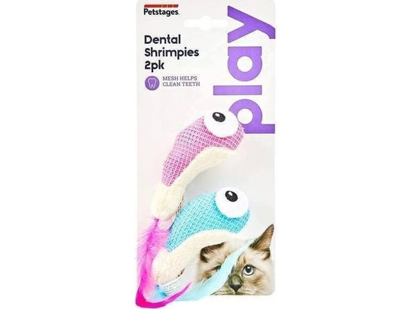 Petstages Krewetki Dental 2 stk. leketøy for katt