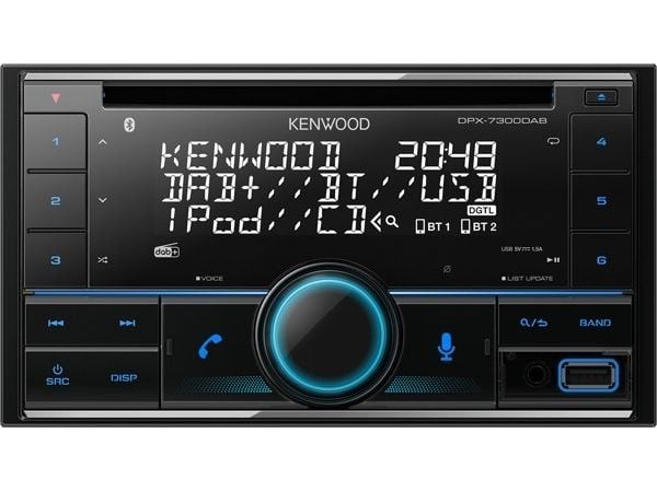 Kenwood DPX - Vogn - digitalmottaker - i instrumentbordet - Enkelt-DIN - 41 Watts x 4