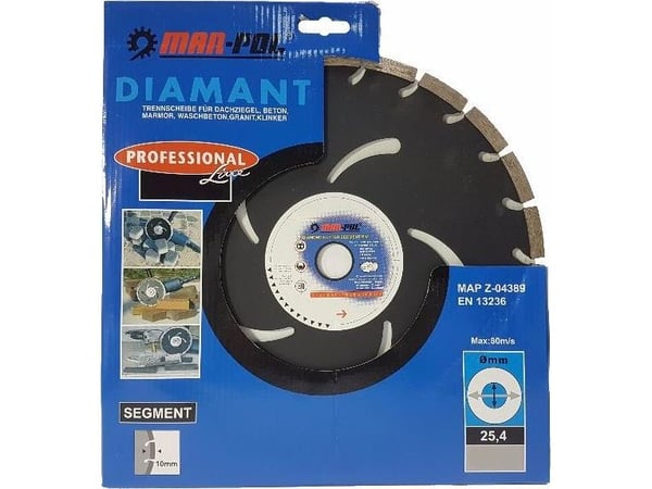 MAR-POL DIAM.350x25.4x10 SEG.BLACK/MP MAR-POL DIAM.350x25.4x10 SEG.BLACK/MP