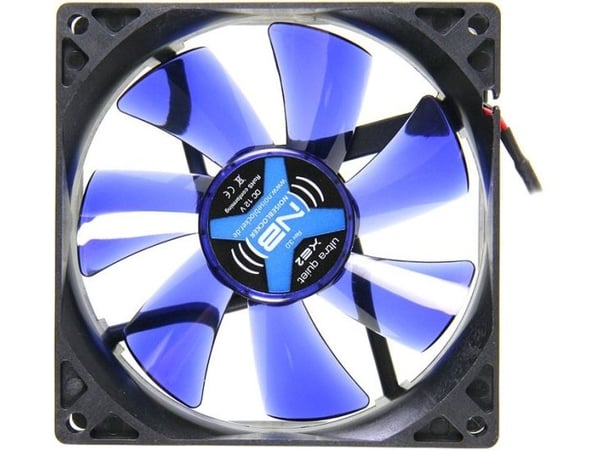 Noiseblocker BlackSilentFan XE2, Fan, 9,2 cm, 1800 RPM, 21 dB, 65 m³/h, Svart