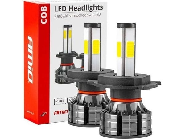 LED COB 4 auton sivuvalot amio h4 amio-02843 amio-02843