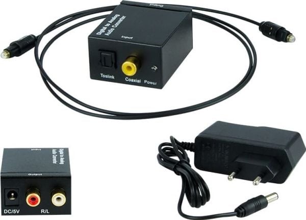 AV-signalöverföringssystem Blow 91-200# - optisk TOSLINK till 2x RCA-konverter