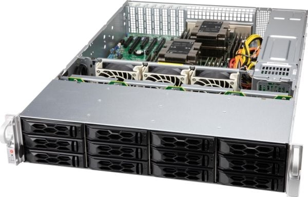 Super Micro Supermicro CSE LA26E1C4-R609LP - Rack-montering - 2U - forbedret E-ATX - SATA/SAS/NVMe 650 Watt - Schwarz - OEM (CSE-LA26E1C4-R609LP)