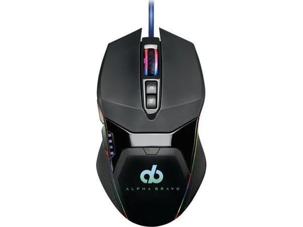 Alpha Bravo GZ1 - Mus - ergonomisk - høyre- og venstrehåndet - 7 knapper - kablet - USB