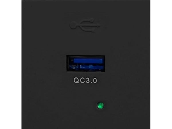 NOEN USBQ, modulaarinen portti 45x45mm USB-pikalatauksella 3A/5V 2A/9V 1.5A/12V, musta Vaatii sovelluksen,OR-GM-9010/B/USBQ