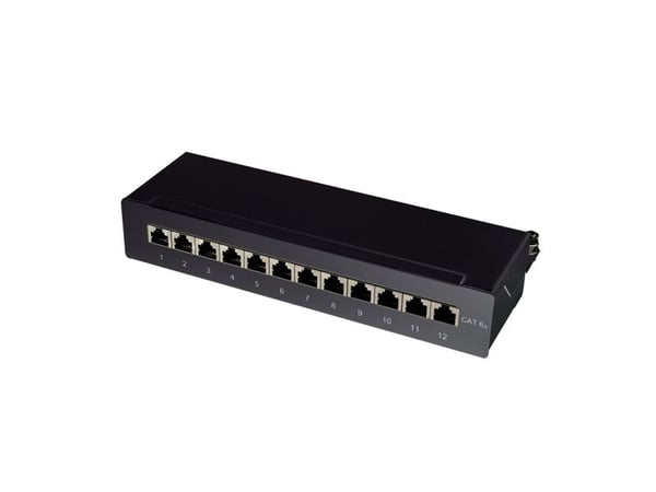 LogiLink NP0019B, 10 Gigabit Ethernet, 10000 Mbit/s, Cat6a, S/UTP (STP), Sort, Stål
