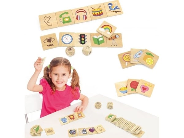 Viga Toys VIGA Educational Learning Palapeli Lajittele aistit 37 el.