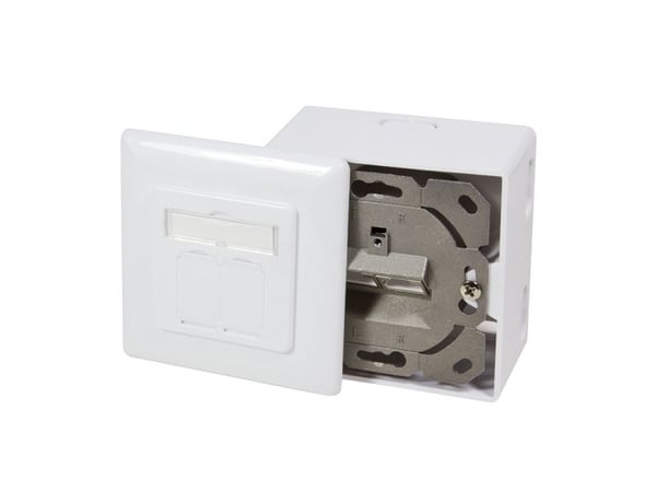 LogiLink NP0124, 2 x RJ-45, STP, 6a, Metallinen, Valkoinen, ISO/IEC 11801 TIA/EIA 568C.2, 6 A