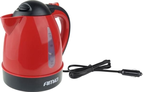 Amio bilkåpa/automobilisk vattenkokare 1000 ml 12V 150 W - röd
