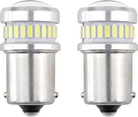 AMiO LED CANBUS 3014 24SMD + 3030 6SMD 1156 (R5W, R10W) P21 White 12V/24V