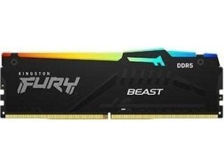 Kingston FURY Beast RGB - DDR5 - modul - 32 GB - DIMM 288-pin - 6000 MT/s / PC5-48000 - CL36 - 1.35 V - ikke-bufret - on-die ECC - svart