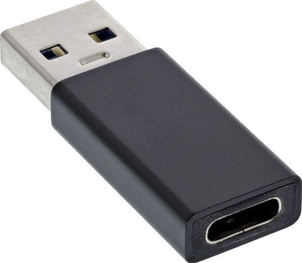 InLine® USB 3.2 Gen.2 -sovitin USB-A uros USB Type-C naarasliitäntään