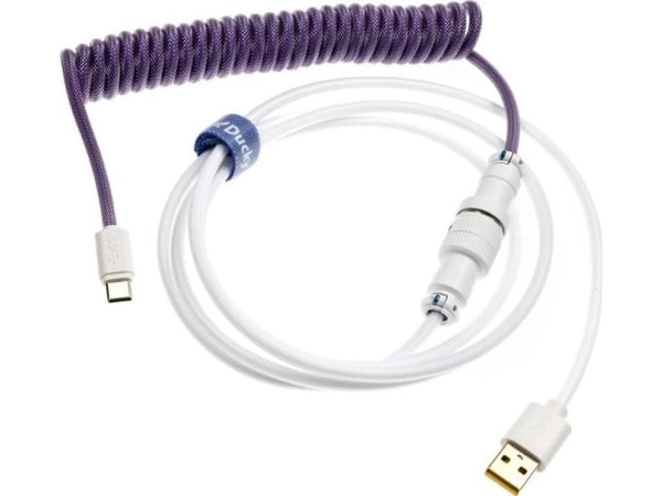 Ducky Premicord - USB-kabel - 24 pin USB-C (hann) til USB (hann) - 1.8 m - rullet sammen, formstøpt