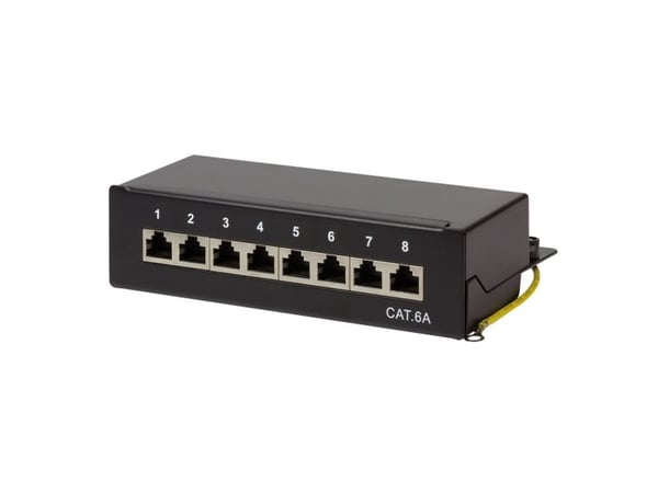 LogiLink NP0018B, 10 Gigabit Ethernet, 10000 Mbit/s, Cat6a, S/UTP (STP), Sort, Stål