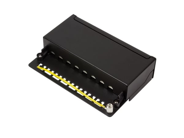 LogiLink NP0018B, 10 Gigabit Ethernet, 10000 Mbit/s, Cat6a, S/UTP (STP), Sort, Stål