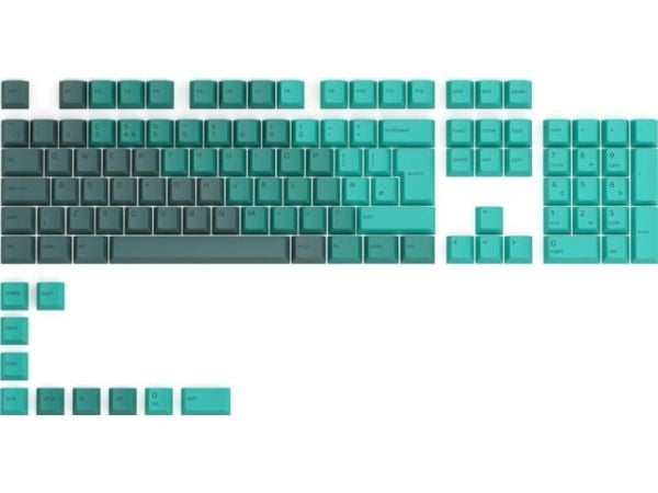 Glorious GPBT Keycaps - 115 PBT keycaps, ISO, UK layout, Rain Forest