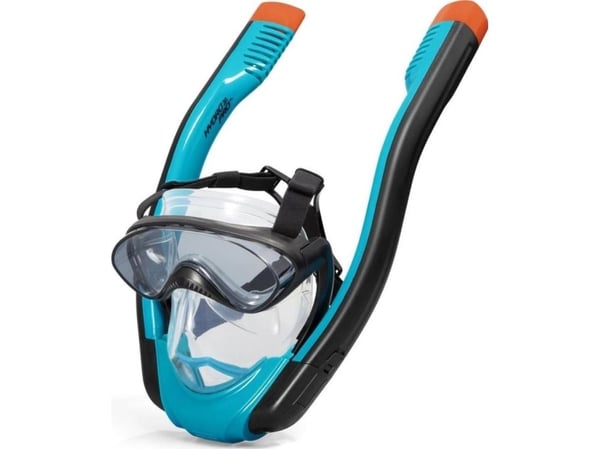 Bestway 24060, Voksen, Full ansiktsmaske, Sort, Blå, Oransje, Gjennomsiktig, S/M, /, 3730 mm