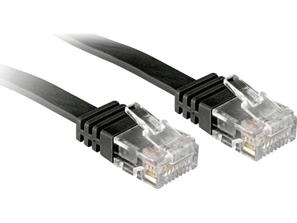 Lindy 47525, 10 m, Cat6, U/UTP (UTP), RJ-45, RJ-45, Svart