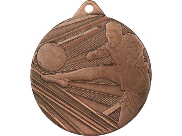 Tryumf Medal 50mm stålbrun fotball ME001/B