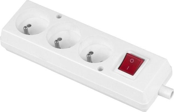 Volteo POWELL SOCKET + SWITCH 16A 250V UNBREAKABLE Z/U valkoinen