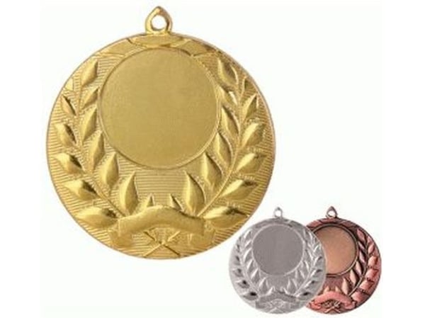 Victoria Sport-medalj guld m. plats för emblem 25 mm - medalj i stål