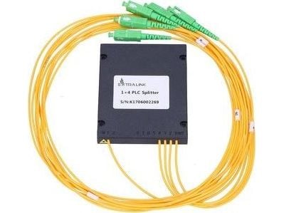 Extralink 1:4 PLC SPLITTER SC/APC 2.0MM 1.5M G657A ABS MODULE, Kabelspillter, Sort, ABS, Hankjønn, Polybag