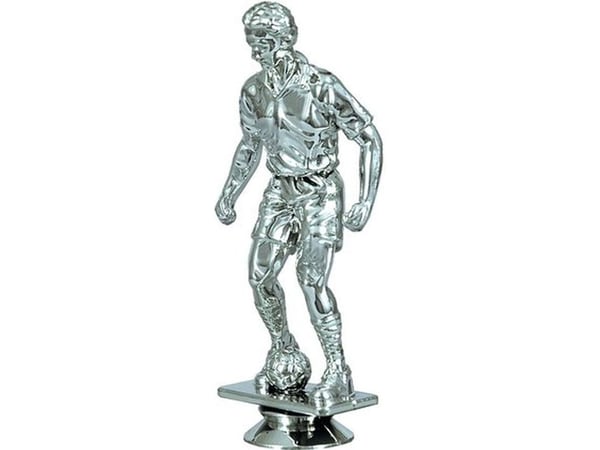 Plastfigur fotballspiller grå F24/S
