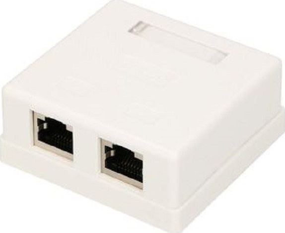 Extralink | Ytmonterat uttag | 2x RJ45 CAT5E STP