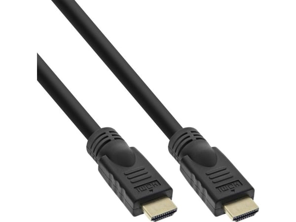 InLine høyhastighets HDMI-kabel med Ethernet - Video/lyd/nettverkskabel - HDMI - HDMI, 19-pinners (M) - til - HDMI, 19-pinners (M) - 10 m - Trippel...