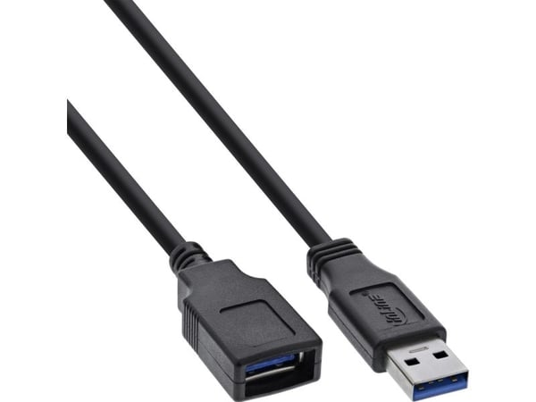 InLine 35665, 5 m, USB A, USB A, USB 3.2 Gen 1 (3.1 Gen 1), 5 Gbit/sek, Svart