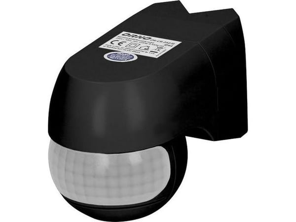 Orno bevegelsessensor 220st. 1200W, IP44, 3 monteringsmåter (svart) OR-CR-262/B