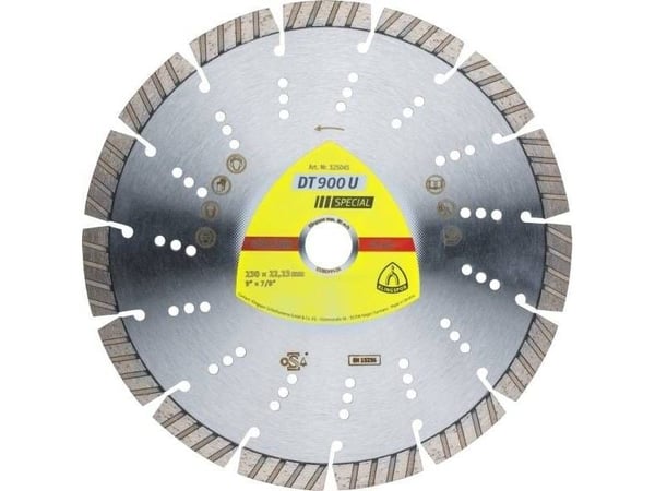 Klingspor diamantklinge segmentert 230 mm x 2,6 mm x 22,2 mm DT900U