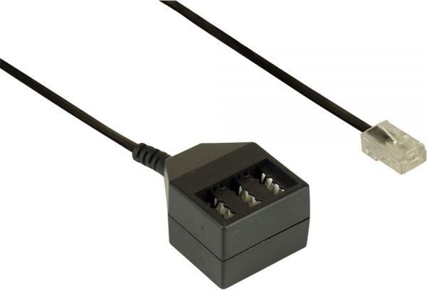 InLine 69942, 0,2 m, RJ-45, musta, urosliitin, naarasliitin, 20 g