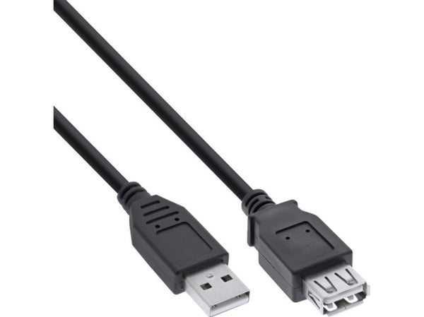 InLine 34610B, 1 m, Hankjønn/hunkjønn, 0,48 Gbit/s, Svart