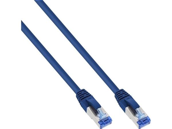 InLine 76821B, 0,25 m, Cat6a, S/FTP (S-STP), RJ-45, RJ-45, Blå