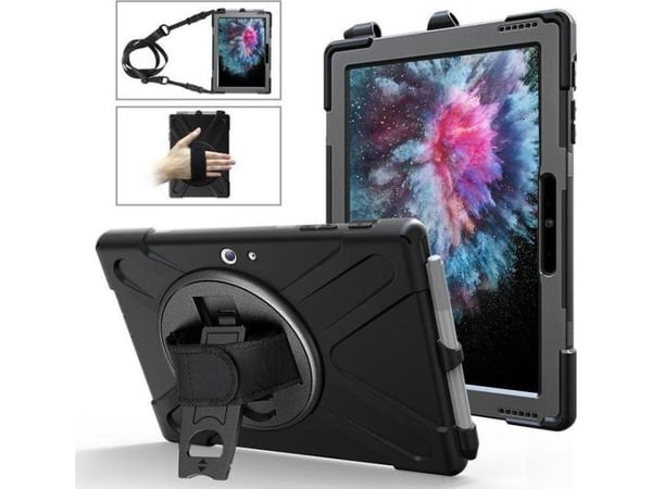 eSTUFF Wombat - Beskyttende kasse til tablet - sort - Microsoft Surface Go 2:lle