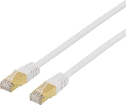 DELTACO STP-711V - Koblingskabel - RJ-45 (hann) til RJ-45 (hann) - SF/FTP - CAT 7 - hvit