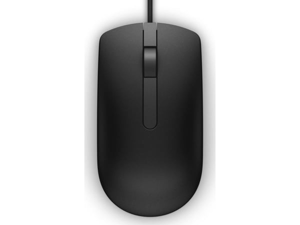 DELL MS116, Molempikätinen, Optinen, USB A-tyyppi, 1000 DPI, musta