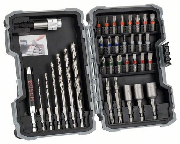Bosch - Spissett for skrutrekker og bor - for tre - 35 deler