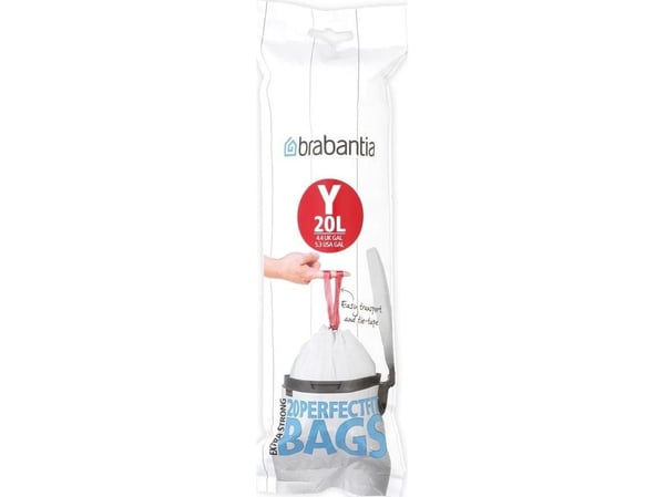 Brabantia 116742, 20 l, Hvit, High-Density Polyethylene (HDPE), 54,5 cm, 412 mm, 20 stykker