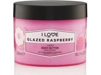 I LOVE_Scented Body Butter fuktighetsgivende body butter Glasert bringebær 300ml