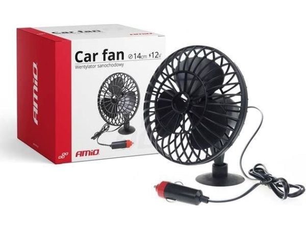 AMiO vifte, bilvifte med sugekopp miniFAN 12V