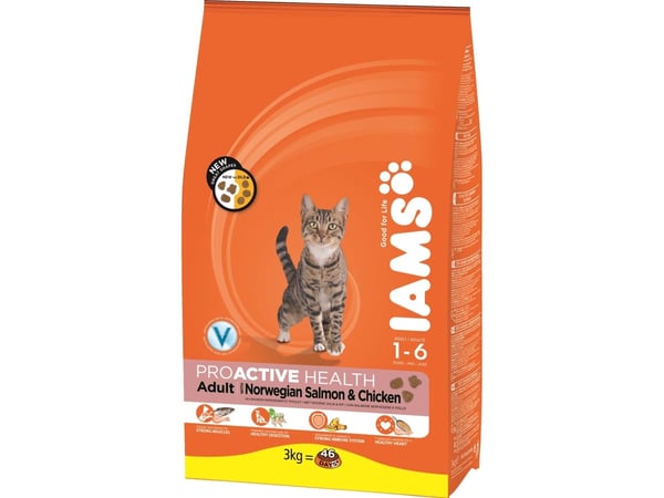 Iams CAT Vitality Adult Salmon 3 kg