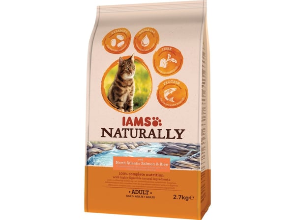 Iams Cat Naturally Adult Salmon 2,7 kg