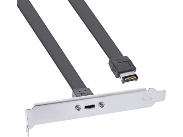 InLine 33446G, USB 3.2 Gen 2 (3.1 Gen 2), Sort, 10 Gbit/sek., 0,3 m