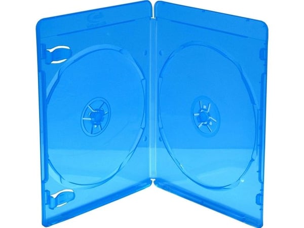 MediaRange BOX39-2-50, Blu-ray etui, 2 diske, Blå, Transparent, Plast, 7mm, Støvresistent, Ridseresistent, Stødresistent